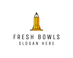 Yellow Pencil Tower logo design