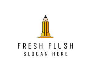 Yellow Pencil Tower logo design