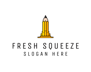 Yellow Pencil Tower logo design