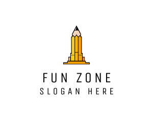 Yellow Pencil Tower logo design