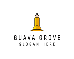 Yellow Pencil Tower logo design