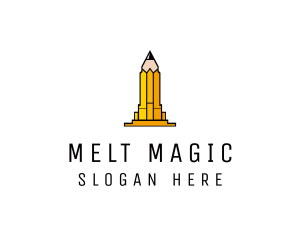 Yellow Pencil Tower logo design