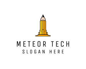 Yellow Pencil Tower logo design