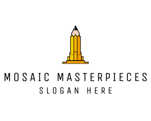 Yellow Pencil Tower logo design