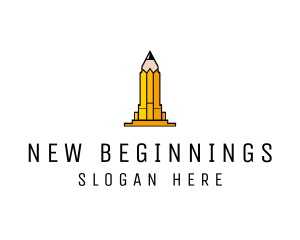 Yellow Pencil Tower logo design