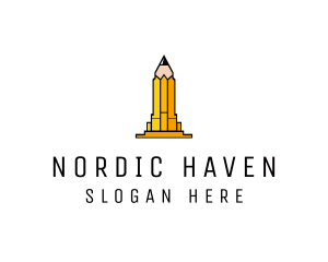 Yellow Pencil Tower logo design