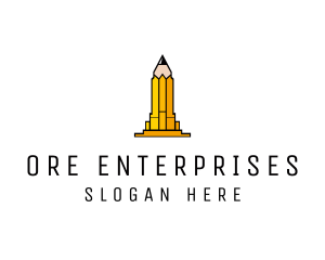 Yellow Pencil Tower logo design