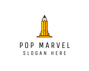 Yellow Pencil Tower logo design