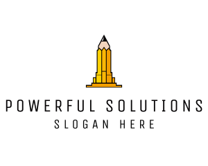 Yellow Pencil Tower logo design