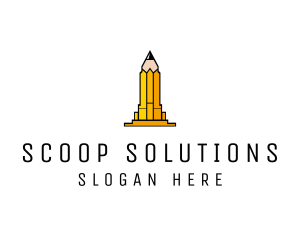 Yellow Pencil Tower logo design