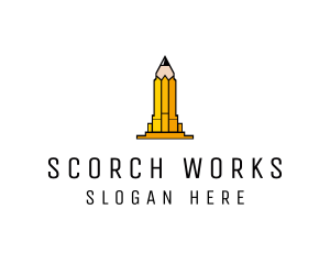 Yellow Pencil Tower logo design