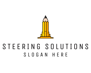 Yellow Pencil Tower logo design