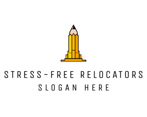 Yellow Pencil Tower logo design