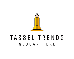 Yellow Pencil Tower logo design