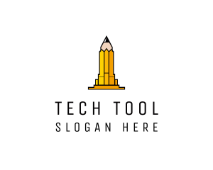 Yellow Pencil Tower logo design