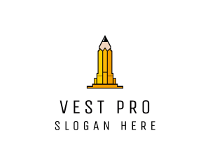 Yellow Pencil Tower logo design