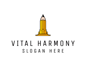 Yellow Pencil Tower logo design