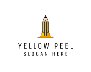 Yellow Pencil Tower logo design