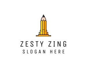 Yellow Pencil Tower logo design