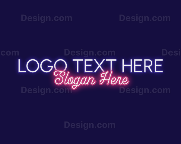 Retro Neon Business Logo