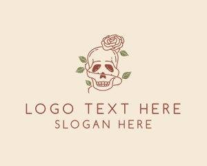 Skull Flower Vine logo