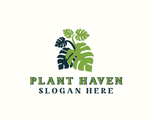 Giant Monstera Plant logo design