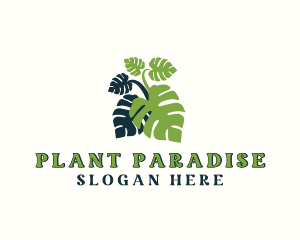 Giant Monstera Plant logo design