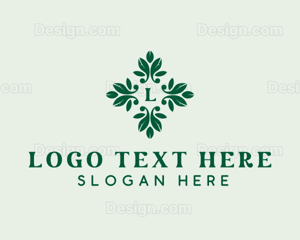 Natural Garden Leaves Logo