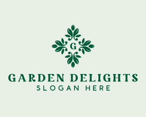 Natural Garden Leaves logo design