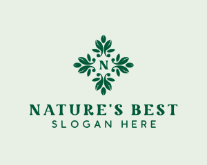 Natural Garden Leaves logo design