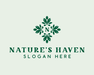 Natural Garden Leaves logo design