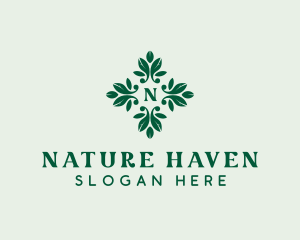 Natural Garden Leaves logo design