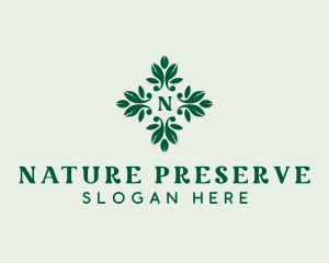 Natural Garden Leaves logo design