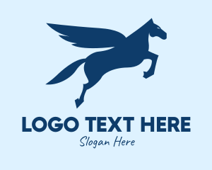 Blue Flying Pegasus  logo