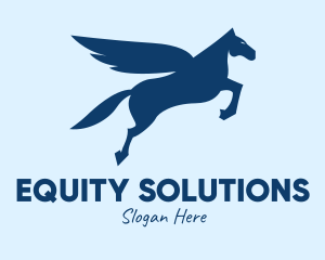 Blue Flying Pegasus  logo