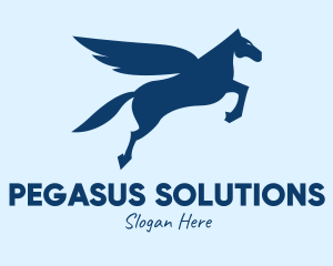 Blue Flying Pegasus  logo