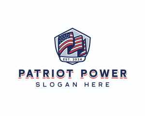 American Flag Patriot logo design