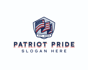 American Flag Patriot logo design