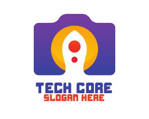 Violet Tech Camera logo design