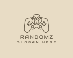Monoline Gaming Gorilla logo design