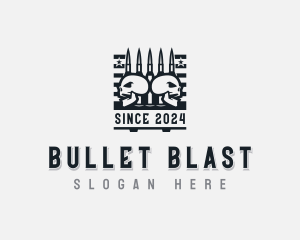 Skull Bullet Marksmanship logo design