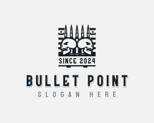 Skull Bullet Marksmanship logo design