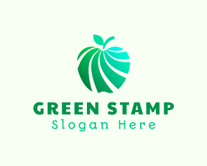 Gradient Green Apple logo design