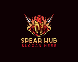 Spartan Spear Warrior logo design