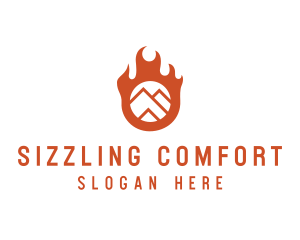 Fire Flame Mountain logo