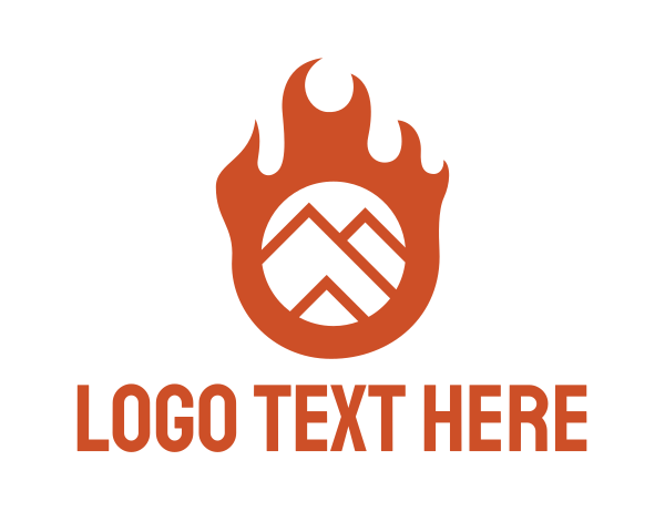 Orange Flame logo example 4