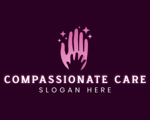 Parent Caring Hand logo design