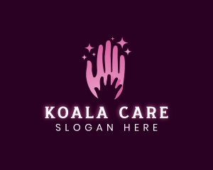 Parent Caring Hand logo design