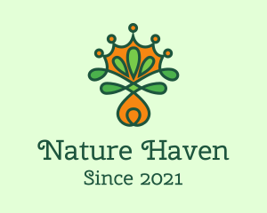 Natural Gardening Crown logo design