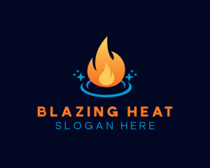 Flame Heat Energy logo design